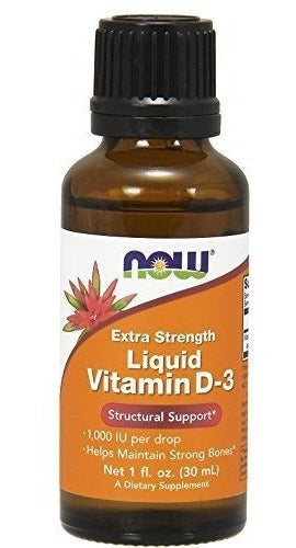 Ahora Vitamina D-3 líquida extra fuerte, 1 Onza