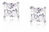 Square Princess Cut 5mm Blanco Cubic Zirconia .925 Sterling