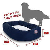 Cama Para Perros Blue & Sherpa Bagel De 40 Pulgadas