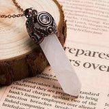 Bivei - Collar retro de latón envejecido chakra hexagonal