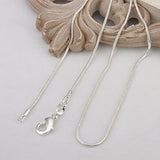 Cadena de serpiente de plata de ley