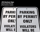 Letrero De Metal Para Estacionamiento Reservado Aluminio