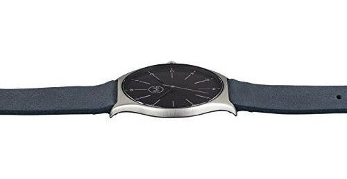 Reloj unisex extraplano en plateado  negro