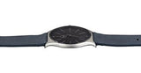 Reloj unisex extraplano en plateado  negro