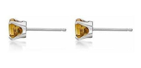 Aretes de oro blanco de 14 kt