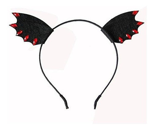 Disfraces diadema con orejas de murciélago negro