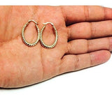 Pendientes De Aro En Forma De Óvalo Con Aros De Oro