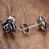 Pendientes De Flor Hipoalergénica De Acero Inoxidable Retro