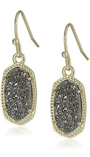 Pendientes Drop Drusy Platinum