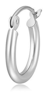 Pendientes De Aro Con Bisagras De 14 Mm De Oro Blanco De 2