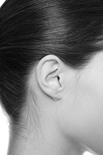 Pendientes De Aro Con Bisagras De 14 Mm De Oro Blanco De 2