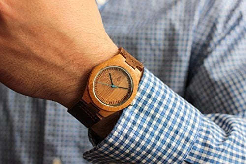 Reloj De Bambú De Madera Treehut Para Hombre Con Correa
