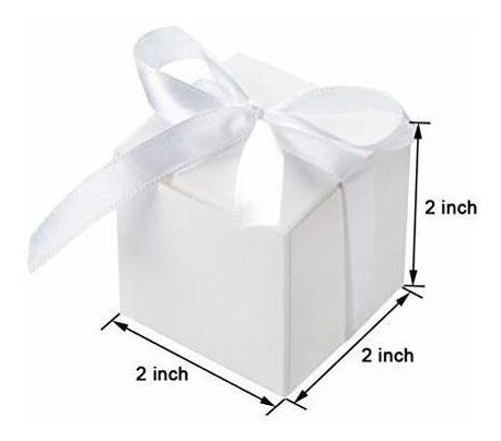 caja Gift Candy Box A Granel 2x2x2 Pulgadas Con Blanco