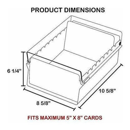 Acrimet 5 X 8 Organizador De Archivos De Tarjetas