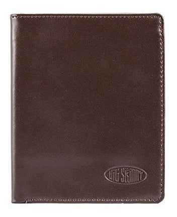 Billetera Delgada De Cuero Hipster Big Skinny Bi-fold