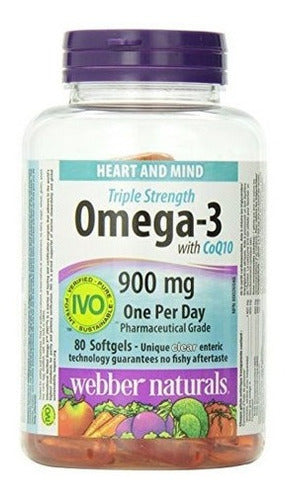 Webber Naturals Triple Fuerza Omega-3 Con Coq10 Recubierto