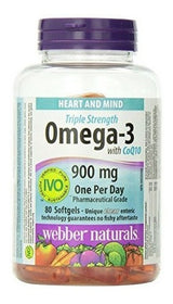 Webber Naturals Triple Fuerza Omega-3 Con Coq10 Recubierto