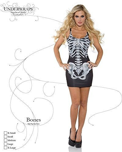 Disfraz De Underwraps Costumes Women's Sexy Skeleton -