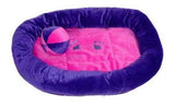 Cama Para Mascotas Púrpura Y Rosa Con Bola De Juego