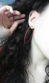 Pendientes De Aro Grande De Acero Inoxidable