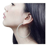 Pendientes De Aro De Plata Chapada Con Diamantes