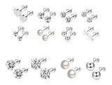 Loyallook 12 Pares De Aretes De Acero Inoxidable Stud Aretes