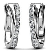 Pendientes De Aro Chapados En Oro Blanco De 18 Quilates Cate