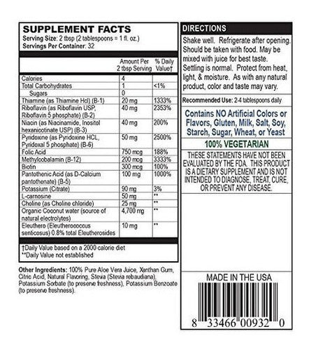 Suplemento Líquido Del Complejo De La Vitamina B De Bio