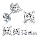 Pendientes Con Diseño De Princesa Cubic Zirconia En Oro