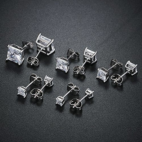 Pendientes Con Diseño De Princesa Cubic Zirconia En Oro