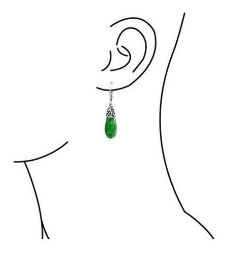 Aretes con lágrima de ónix negro