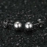 Mdfun 5 Pares De Aretes De Bola De Acero Inoxidable