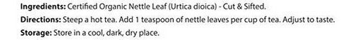 Hoja De Ortiga Orgánica