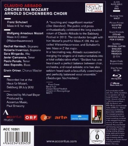 Schubert: Misa En Mi Bemol Mayor; [Blu-ray]