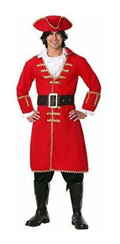 Disfraz De Capitán Corazón Negro De Talla Grande 4x Rojo