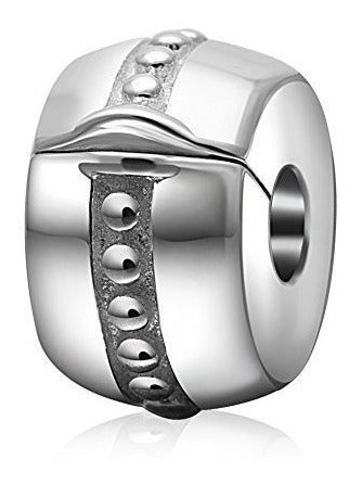 Clip Lock Charm Auténtico Plata De Ley 925 Tapones De Clips