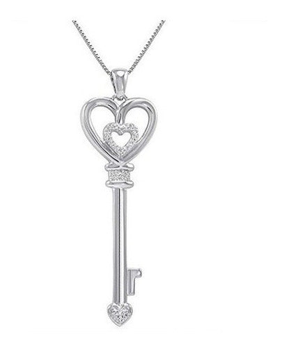 Collar Con Forma De Corazón De Diamantes En Forma De Corazón