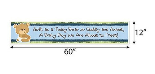 Niño Bebé Teddy - Baby Shower Decoraciones Fiesta Banner