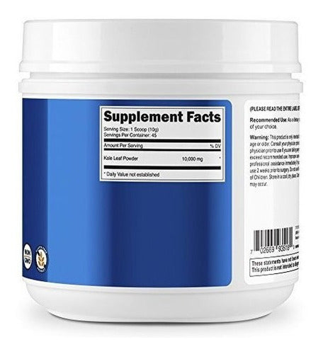 Nutricost Kale Powder 1lb  Totalmente Natural Sin Ogm