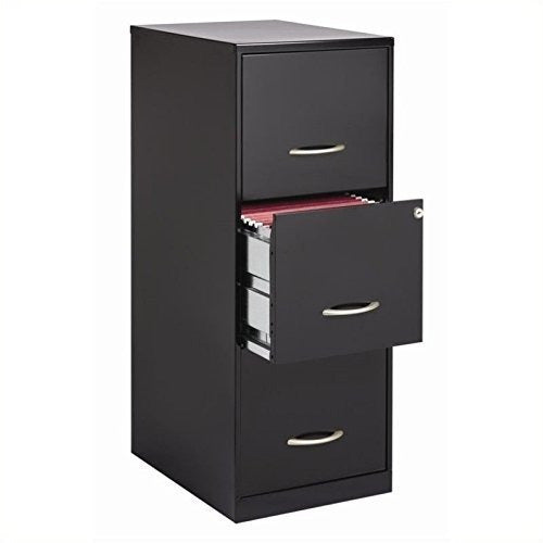 Gabinete Para Archivos De 3 Cajones De Color Negro