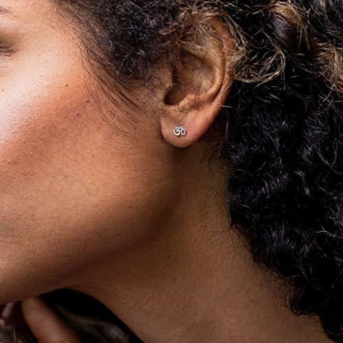 Joyas Boma Plata Esterlina Espiritual Símbolo Om Pendientes