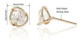 Heypin Triángulo Geométrico Zirconia Cúbica Aretes De Oro