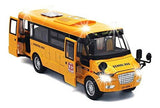 9 Pull Back School Bus Light Up and Sounds Vehículos De