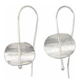Novica Acabado Satinado Cepillado Redondo 925 Pendientes