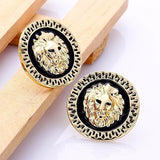 Pendientes Negros Chapados En Platino Con Oro Rosa