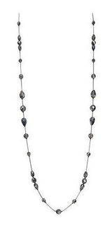 Collar Largo Para Mujer Hecho A Mano De Plata
