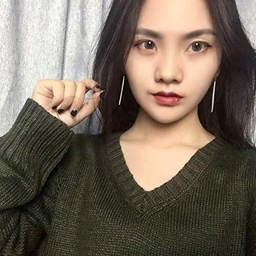 Pendientes colgantes de estilo simple chapados en oro
