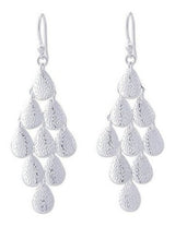 Pendientes Largos De Plata De Ley, 'lluvia