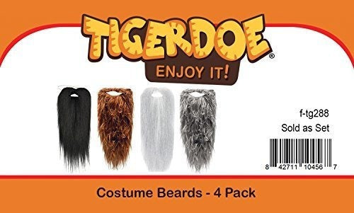 Tigerdoe Beards - Paquete De 4 - Traje De Barba Larga