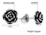 Pendientes De Flor Hipoalergénica De Acero Inoxidable Retro